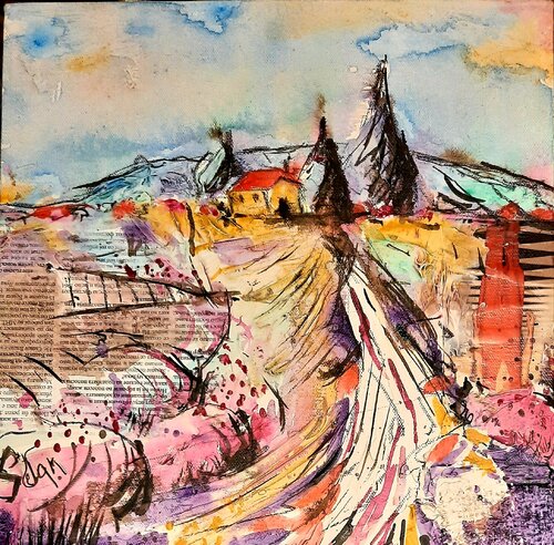 La provence par Stefan Dimovski, Œuvre sur papier en vente sur Singulart