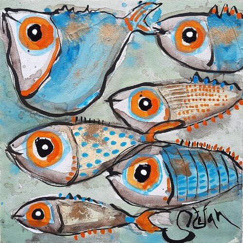 Dreaming in the water van Stefan Dimovski, Schilderij te koop op Singulart