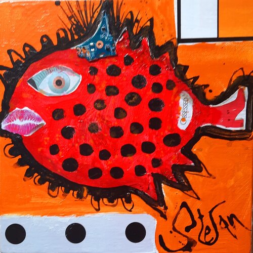 Red fish with dots Stefan Dimovski
