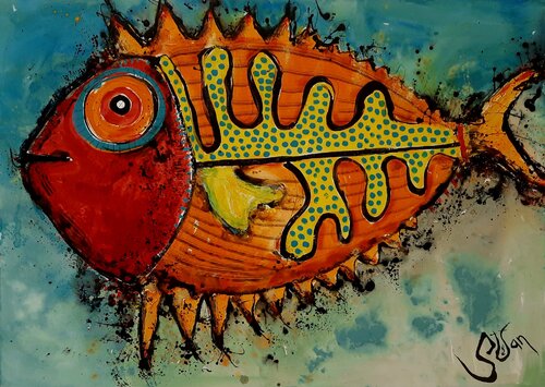 Big fish van Stefan Dimovski, Schilderij te koop op Singulart