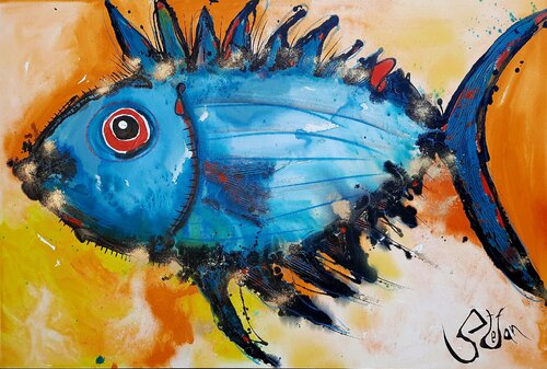 Deep blue von Stefan Dimovski, Malerei kaufen auf Singulart