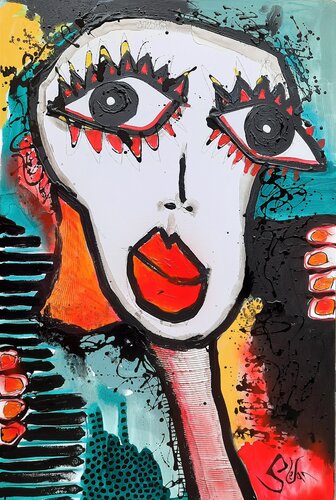 I am looking at you van Stefan Dimovski, Schilderij te koop op Singulart