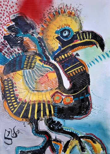 Paradise bird van Stefan Dimovski, Schilderij te koop op Singulart