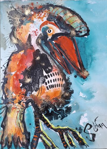 Paradise imaginary bird by Stefan Dimovski, Painting for Sale on Singulart