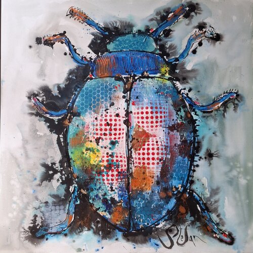 Happy bug van Stefan Dimovski, Schilderij te koop op Singulart