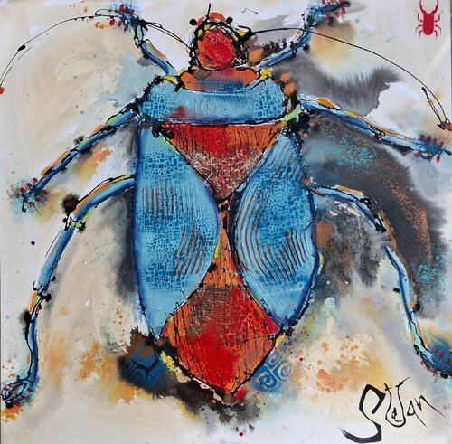 Magical mystery bug van Stefan Dimovski, Schilderij te koop op Singulart