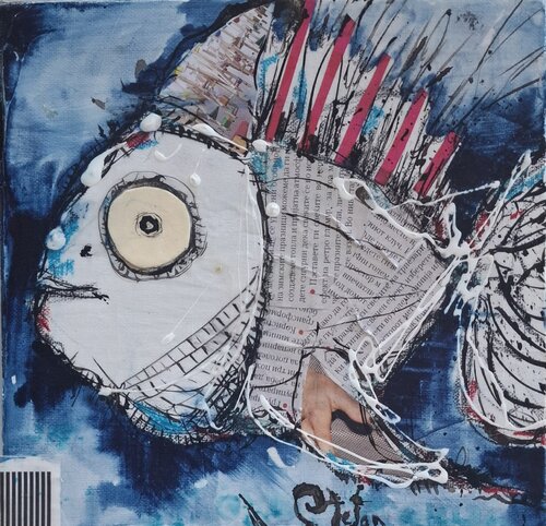 Punker fish von Stefan Dimovski, Malerei kaufen auf Singulart