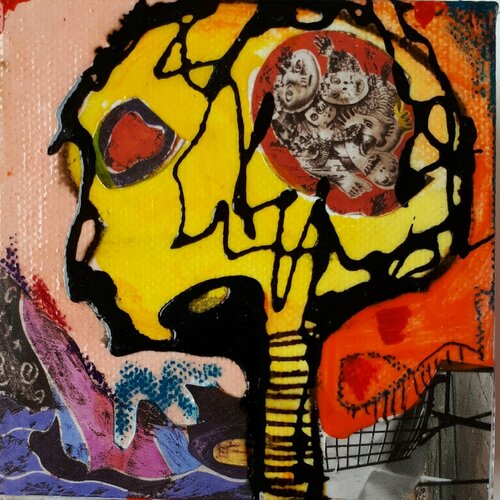 Full small yelow head von Stefan Dimovski, Malerei kaufen auf Singulart