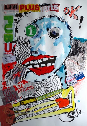 PUBU - Master of disaster par Stefan Dimovski, Œuvre sur papier en vente sur Singulart