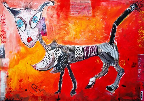 Catwoman von Stefan Dimovski, Werk auf Papier kaufen auf Singulart