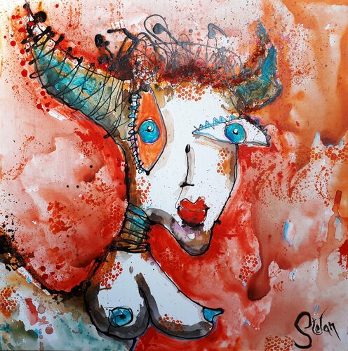 Bull woman von Stefan Dimovski, Malerei kaufen auf Singulart