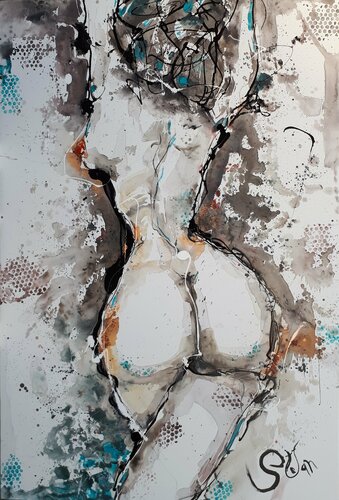 Under shower by Stefan Dimovski, Painting for Sale on Singulart