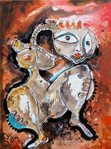 Nude girl von Stefan Dimovski, Malerei kaufen auf Singulart