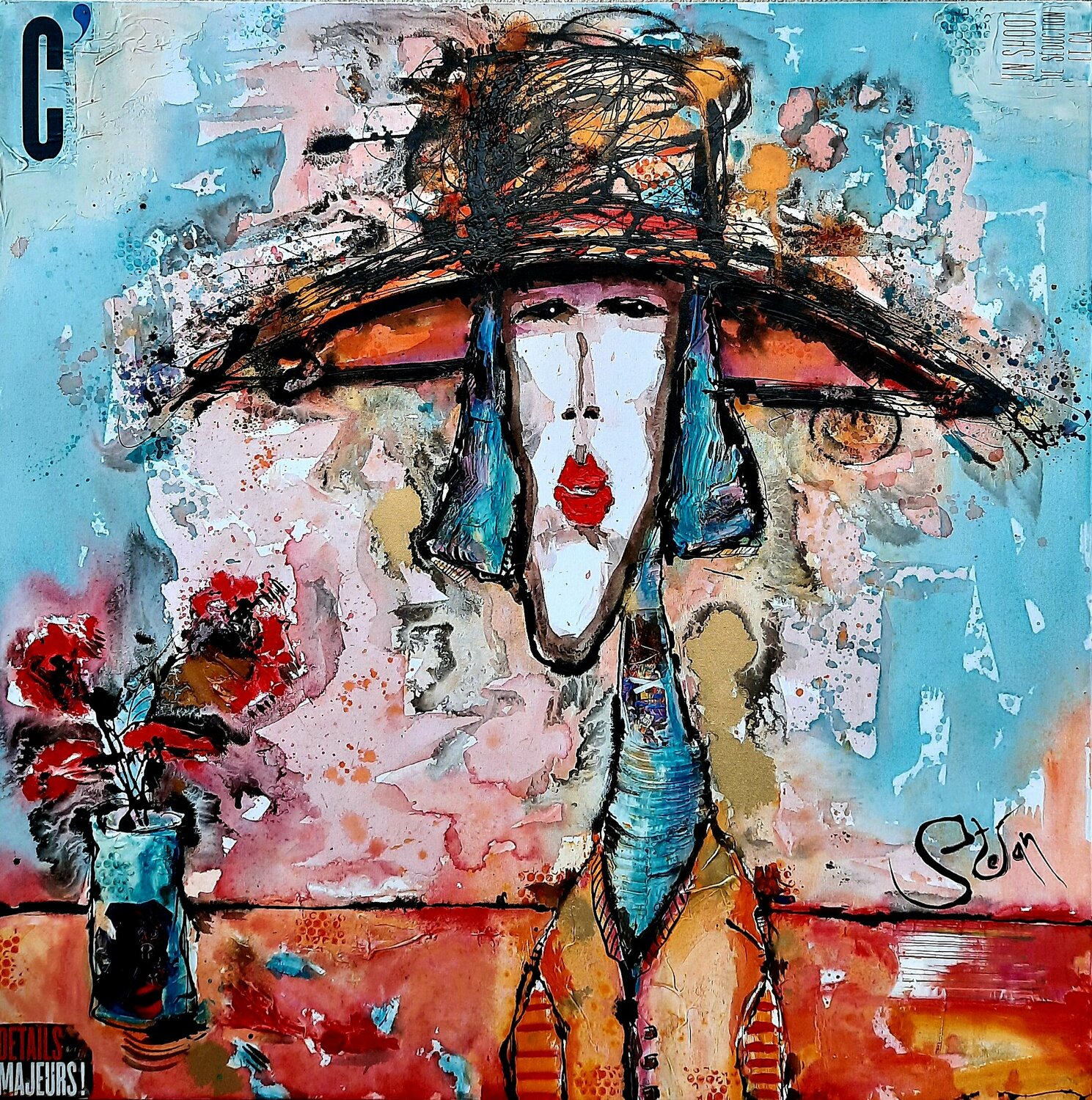 Golden girl with hat Stefan Dimovski