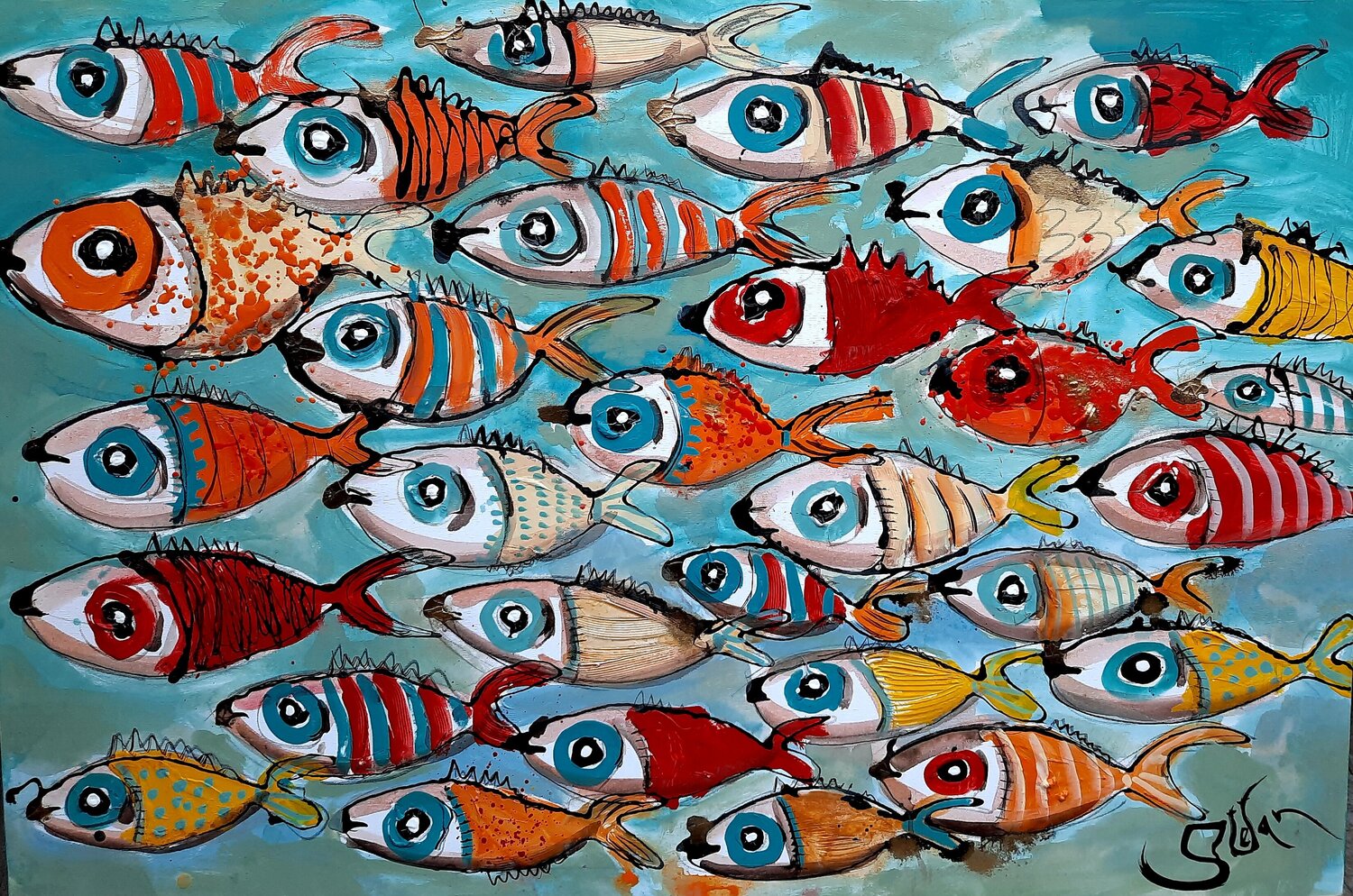 Happy flock of fish Stefan Dimovski