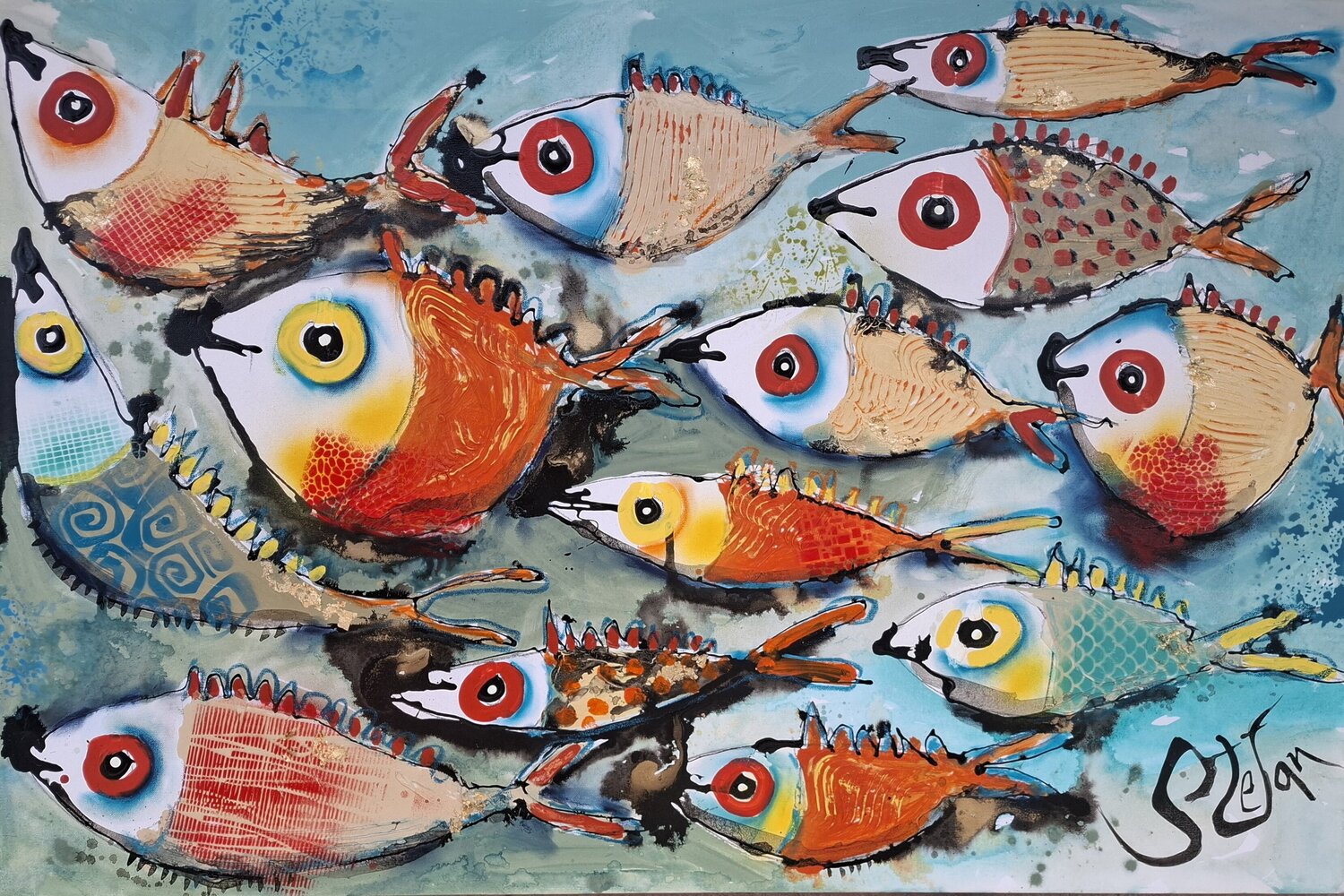 Together we are one Stefan Dimovski Origineel schilderij te koop