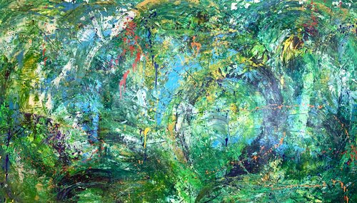 GREEN TEMPTATION van Monica Maja Richardson, Schilderij te koop op Singulart