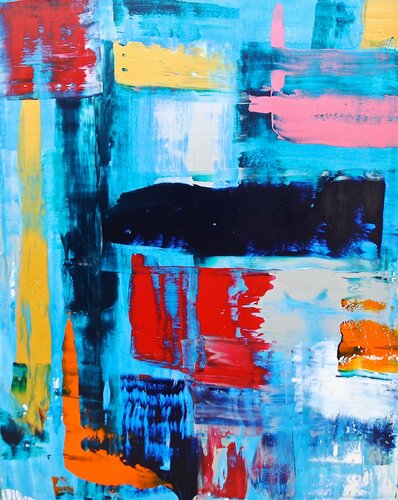 BLUE INTENSITY van Monica Maja Richardson, Schilderij te koop op Singulart
