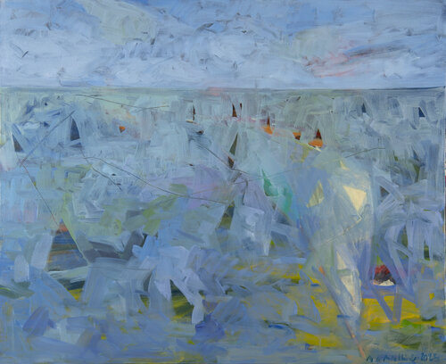 Triangles en fête de Bertrand De Miollis, Pintura a la venta en Singulart