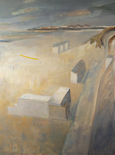 Beach volley par temps gris au portail by Bertrand De Miollis, Painting for Sale on Singulart