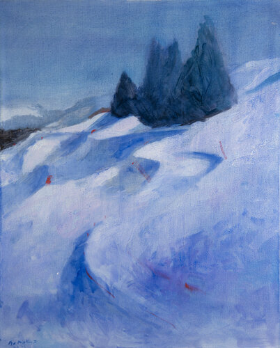 Brume & zigzag à Rochebrune de Bertrand De Miollis, Pintura a la venta en Singulart