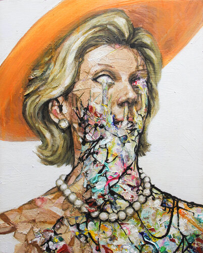 Woman in Orange by Jordi Machí, Painting for Sale on Singulart