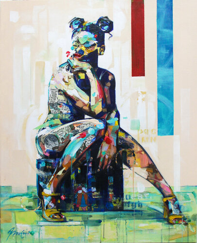 The girl on the box van Jordi Machí, Schilderij te koop op Singulart