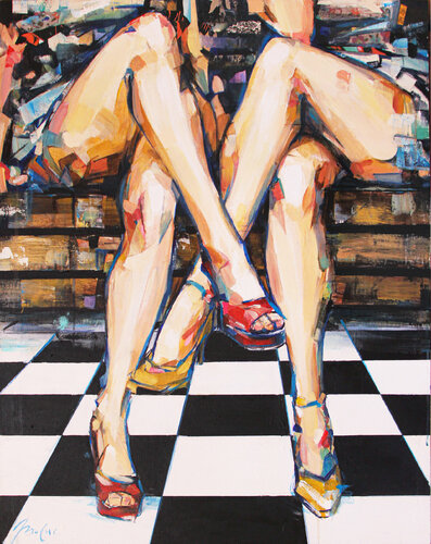 Legs & Heels 2 von Jordi Machí, Malerei kaufen auf Singulart