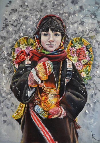 Christmas Angel di Valeria Radzievska, Pittura in vendita su Singulart