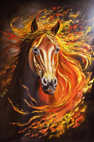 Fire Horse von Valeria Radzievska, Malerei kaufen auf Singulart