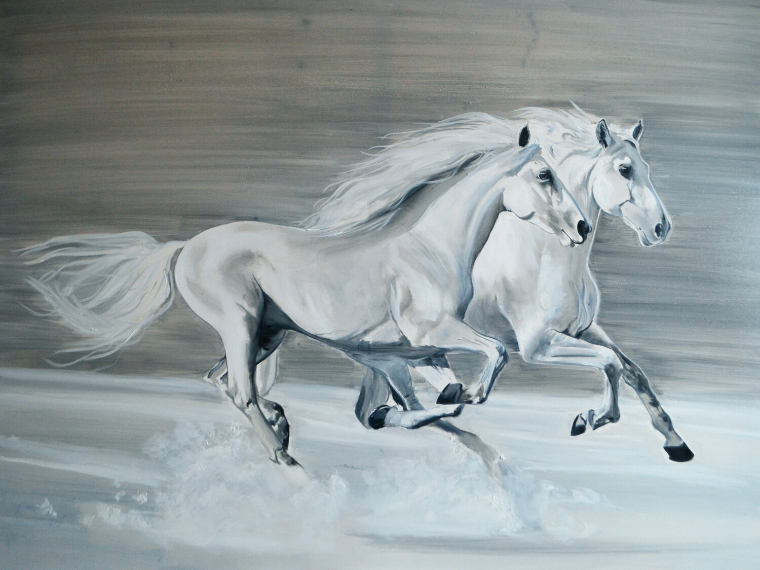 Magic White: Two Horses Valeria Radzievska