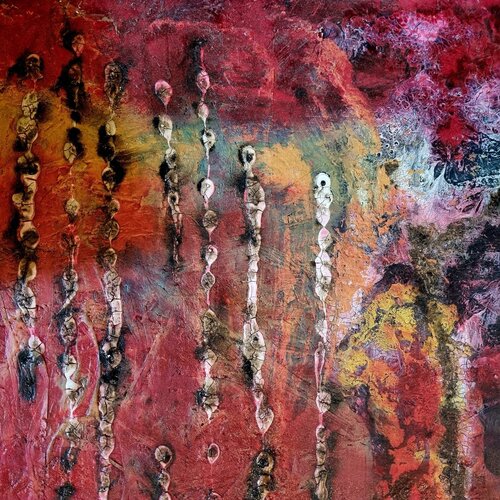 Red Forest Yellow Clouds van Ted Barr, Schilderij te koop op Singulart