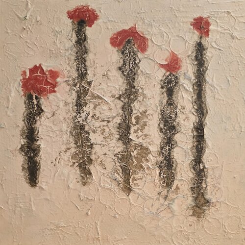 SuperNova Anemone Pink di Ted Barr, Pittura in vendita su Singulart