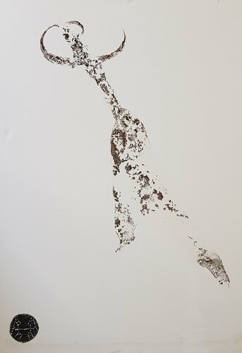 Cycles Of Life - COL  BW dancer di Ted Barr, Pittura in vendita su Singulart