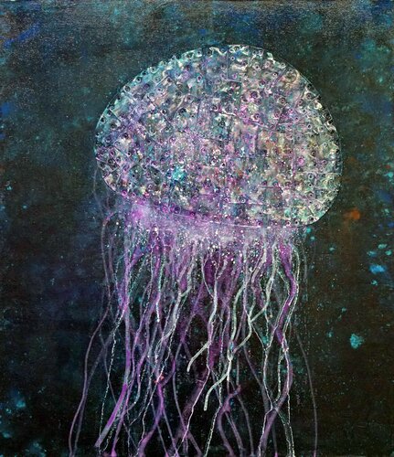 Jelly fish n°4 von Lele De bonis, Malerei kaufen auf Singulart