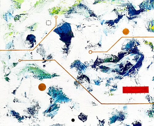 Jörðarminni (Iceland) di Natacha Ivaldi, Pittura in vendita su Singulart