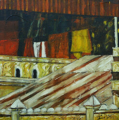"Where are the monks" di Barbara Piatti, Pittura in vendita su Singulart