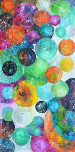 "Les cent bulles" di Barbara Piatti, Pittura in vendita su Singulart