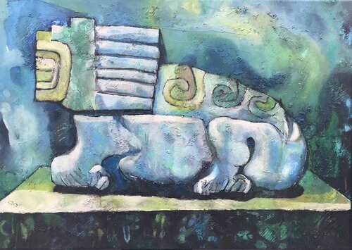 "Le Sphinx" Mexique by Barbara Piatti, 회화 for Sale on Singulart