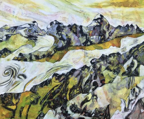 "Griffes glacées" Suisses Alps van Barbara Piatti, Schilderij te koop op Singulart