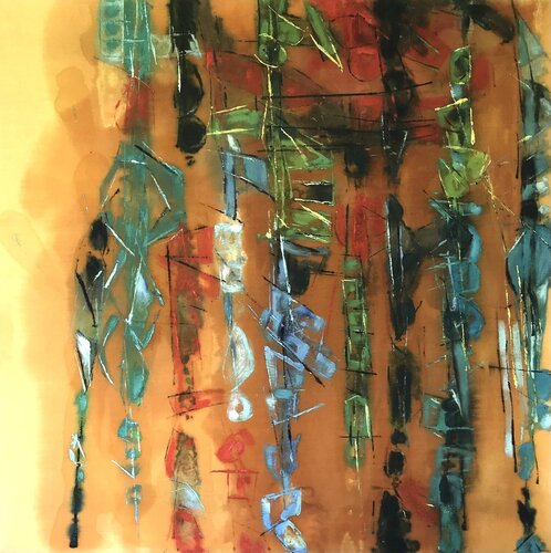 "Yellow Jazz, Thème C" von Barbara Piatti, Malerei kaufen auf Singulart