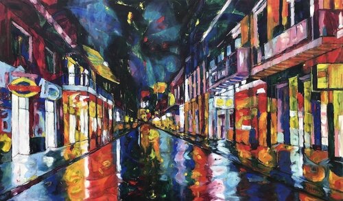 "River Town" by Barbara Piatti, 회화 for Sale on Singulart