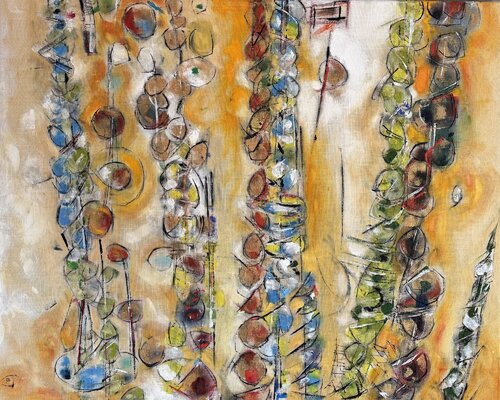 Tibétain prayer flags van Barbara Piatti, Schilderij te koop op Singulart