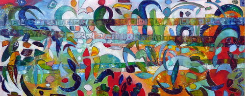 "Verticale" Benares by Barbara Piatti, 회화 for Sale on Singulart