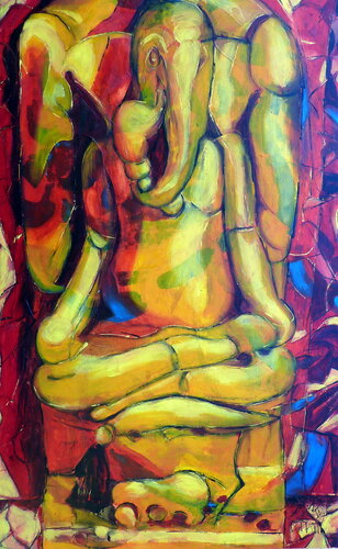 "Ganesh" Varanasi van Barbara Piatti, Schilderij te koop op Singulart