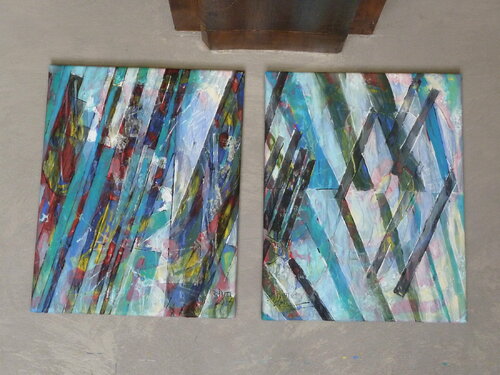 "Beijing Feelings I & II" diptyque   chaque toile 40 x 50 cm by Barbara Piatti, Painting for Sale on Singulart