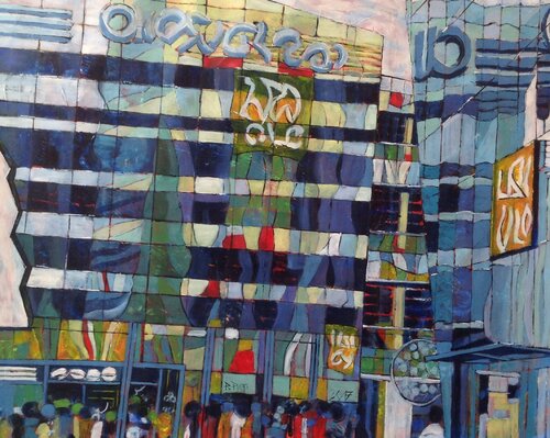 "Village in Blue" Barbara Piatti