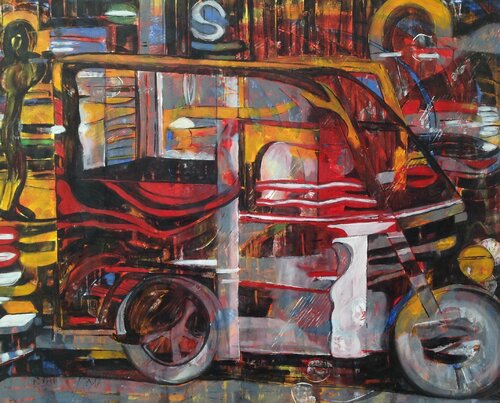 "Beijing's Vitality" San - Lun - Che de Barbara Piatti, Pintura a la venta en Singulart