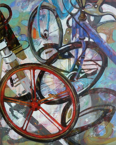 "De Soto, Chevrolet & Studebaker" di Barbara Piatti, Pittura in vendita su Singulart