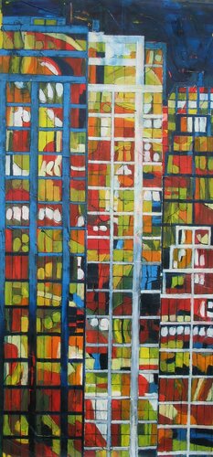"NYC Blue Sky" de Barbara Piatti, Pintura a la venta en Singulart